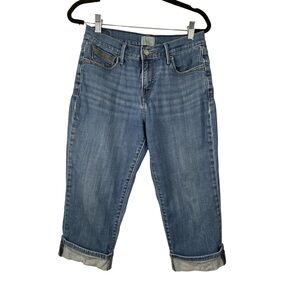 Levi's Jeans 515 Womens Capri Cropped Cuffed Medium Wash Faded Denim Size 4